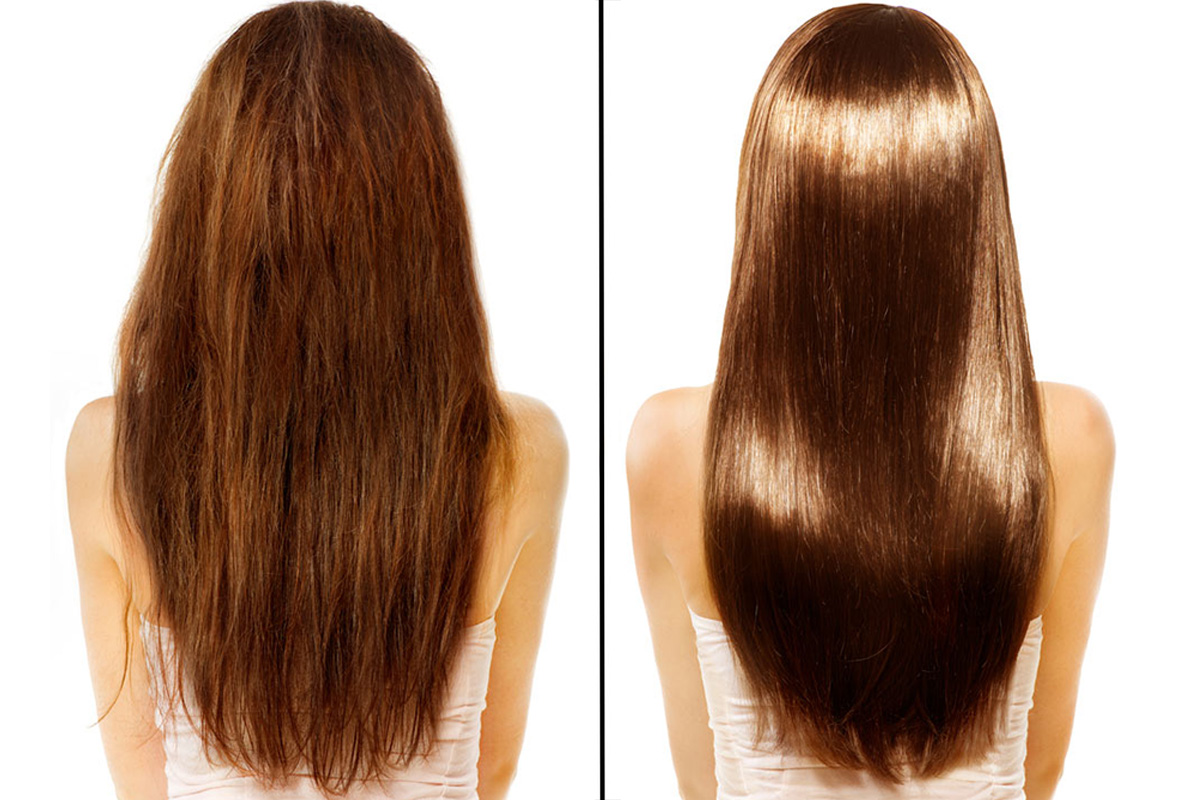 экранирование волос фото до и после